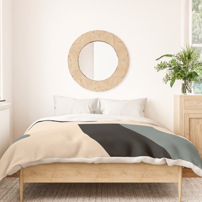 Gray Pink Black - Minimalist Abstract  Duvet Cover Gallery Image 3