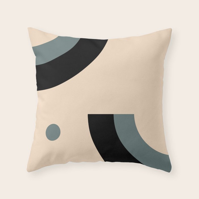 Gray Pink Black - Minimalist Abstract  Throw Pillow Gallery Image 6