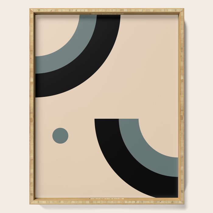 Gray Pink Black - Minimalist Abstract  Serving Tray Gallery Image 1
