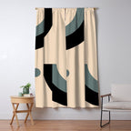 Gray Pink Black - Minimalist Abstract  Window Curtain Gallery Image 5