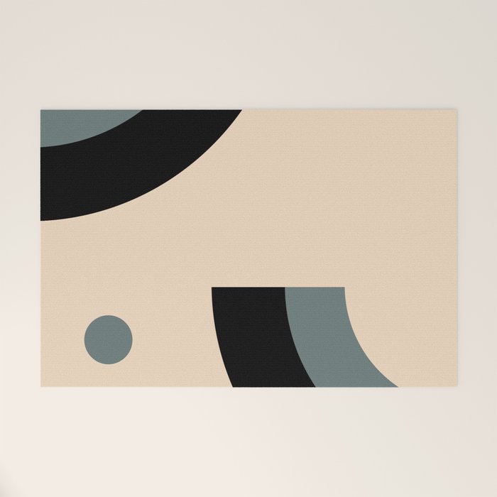 Gray Pink Black - Minimalist Abstract  Welcome Mat Gallery Image 1