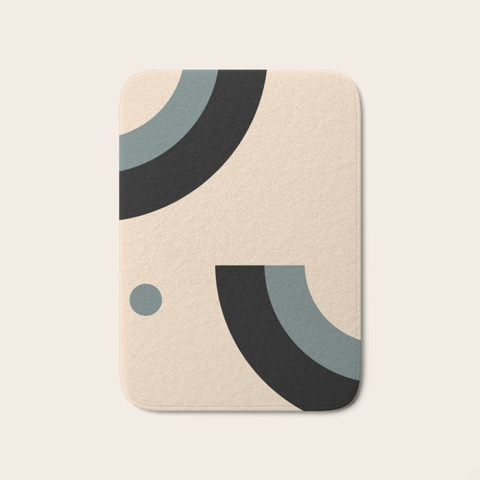 Gray Pink Black - Minimalist Abstract  Bath Mat Gallery Image 1
