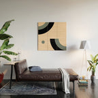 Gray Pink Black - Minimalist Abstract  Wood Wall Art Gallery Image 2