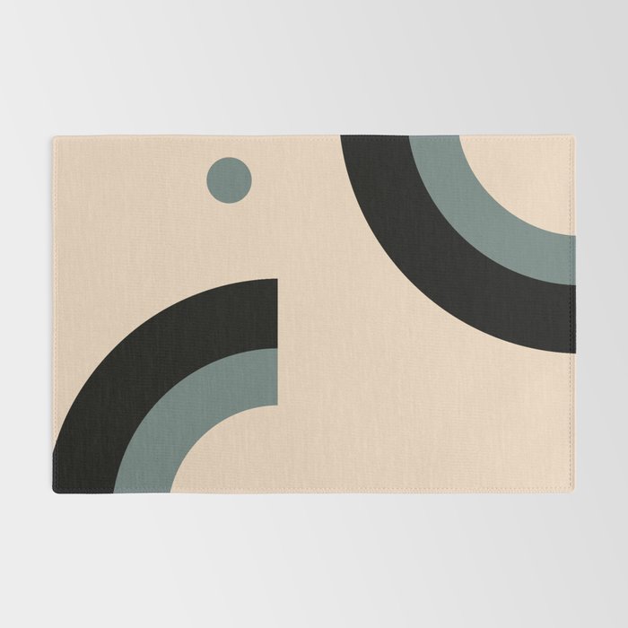 Gray Pink Black - Minimalist Abstract  Rug Gallery Image 2