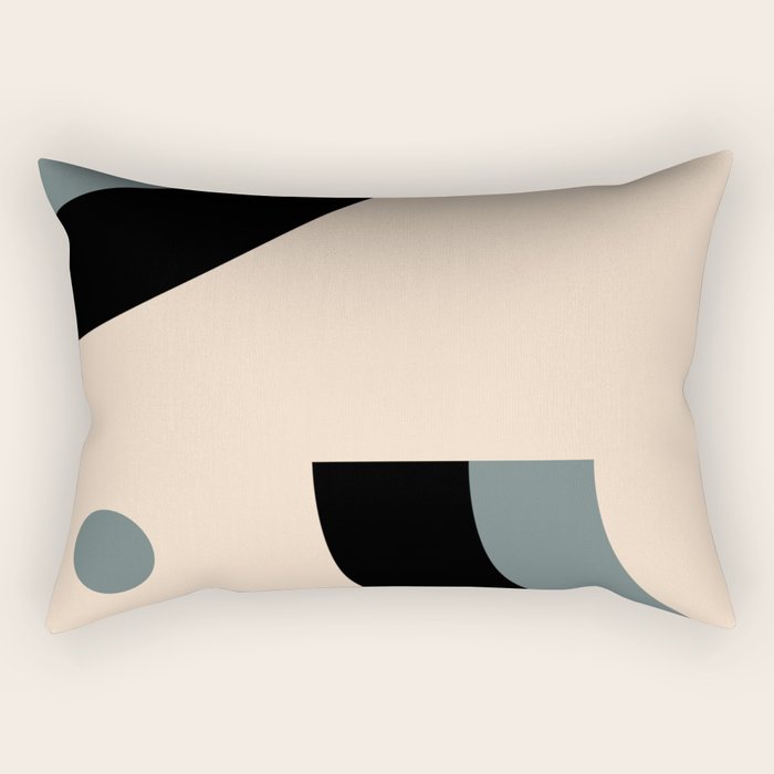 Gray Pink Black - Minimalist Abstract  Rectangular Pillow Gallery Image 2