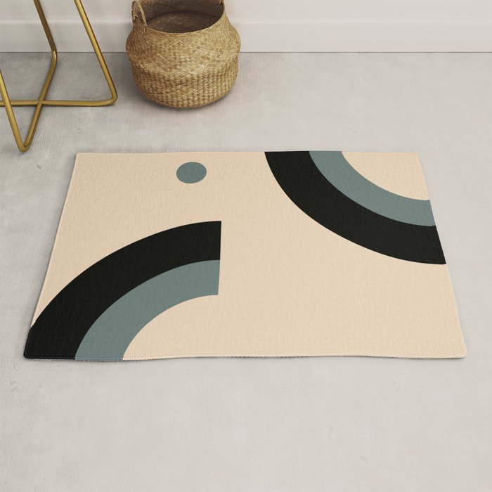 Gray Pink Black - Minimalist Abstract  Rug Gallery Image 1