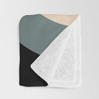 Gray Pink Black - Minimalist Abstract  Throw Blanket Gallery Image 3