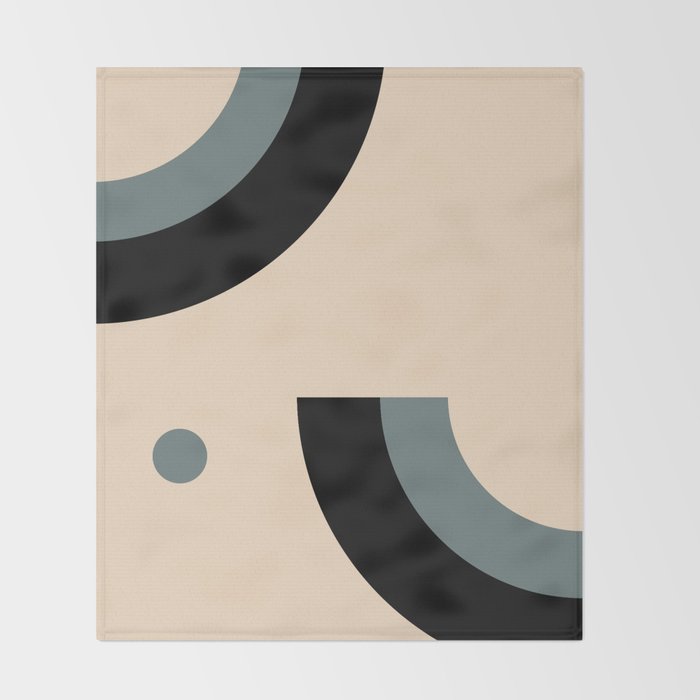 Gray Pink Black - Minimalist Abstract  Throw Blanket Gallery Image 2