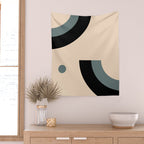 Gray Pink Black - Minimalist Abstract  Wall Tapestry Gallery Image 2