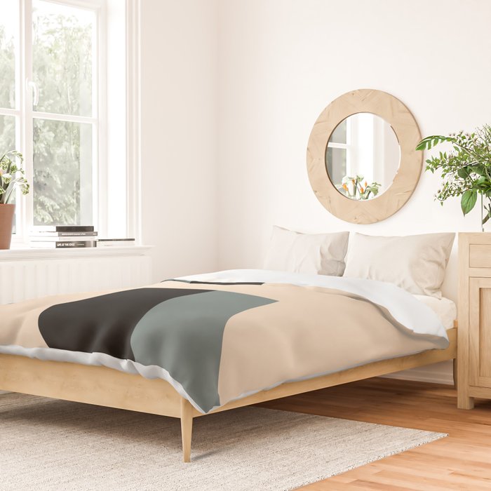 Gray Pink Black - Minimalist Abstract  Duvet Cover Gallery Image 2