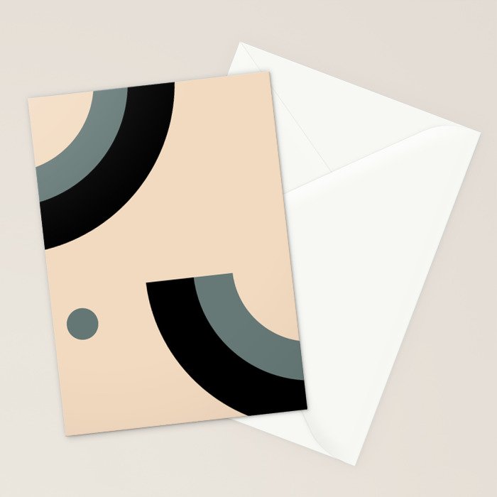Gray Pink Black - Minimalist Abstract  Stationery Card Gallery Image 2