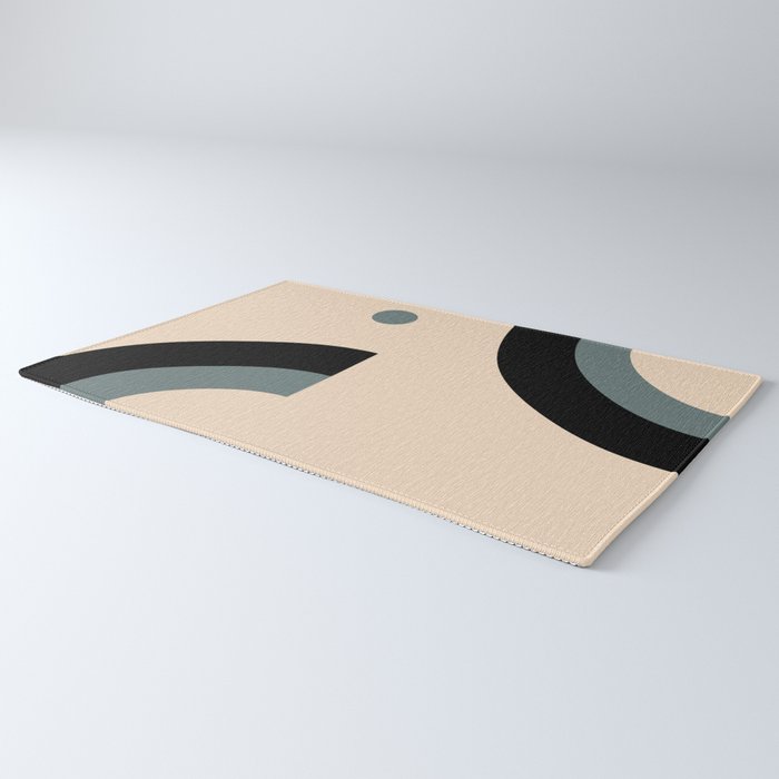 Gray Pink Black - Minimalist Abstract  Rug Gallery Image 3