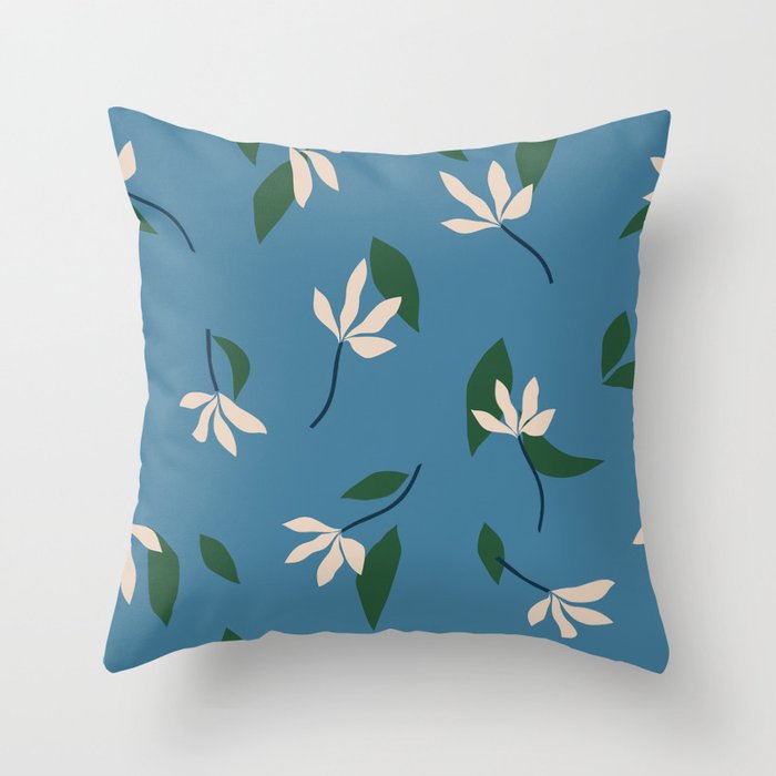 Sprouts | Blue Throw Pillow Gallery Image 6
