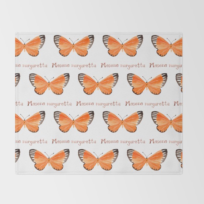 Butterfly - Mesene margaretta Throw Blanket Gallery Image 2