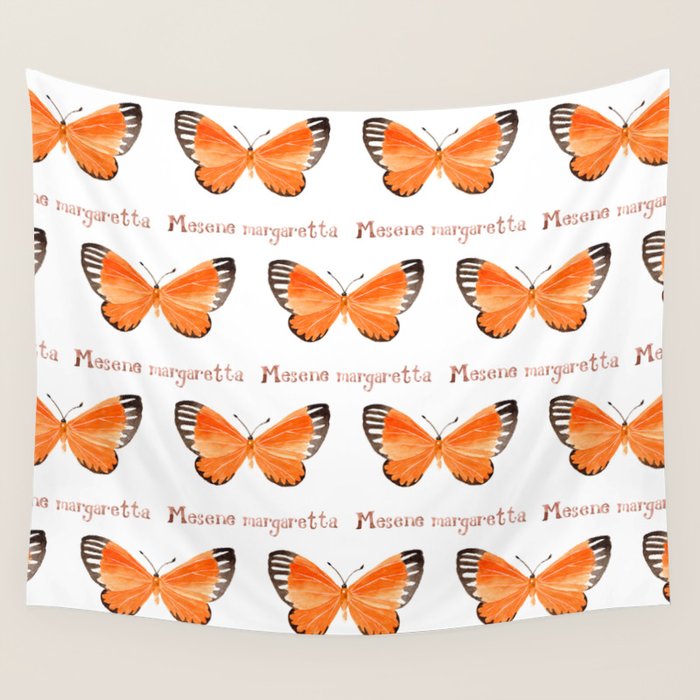 Butterfly - Mesene margaretta Wall Tapestry Gallery Image 4