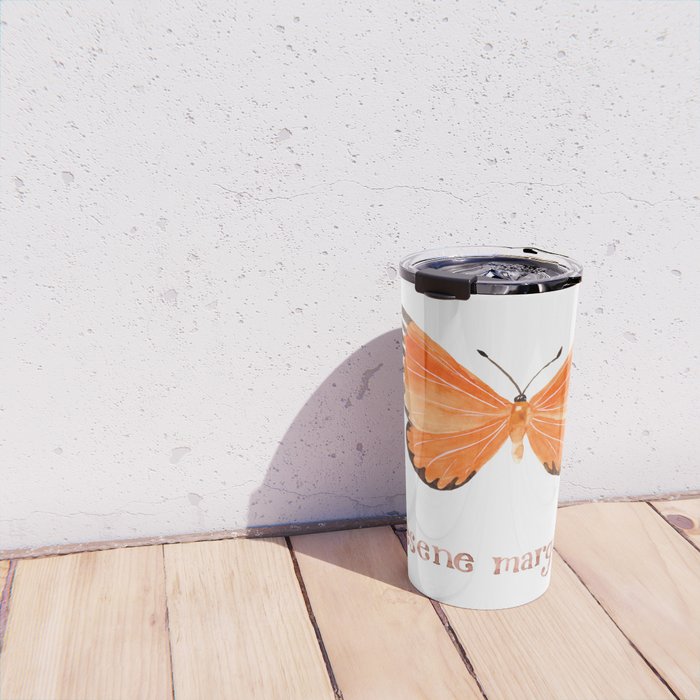 Butterfly - Mesene margaretta Travel Mug Gallery Image 4