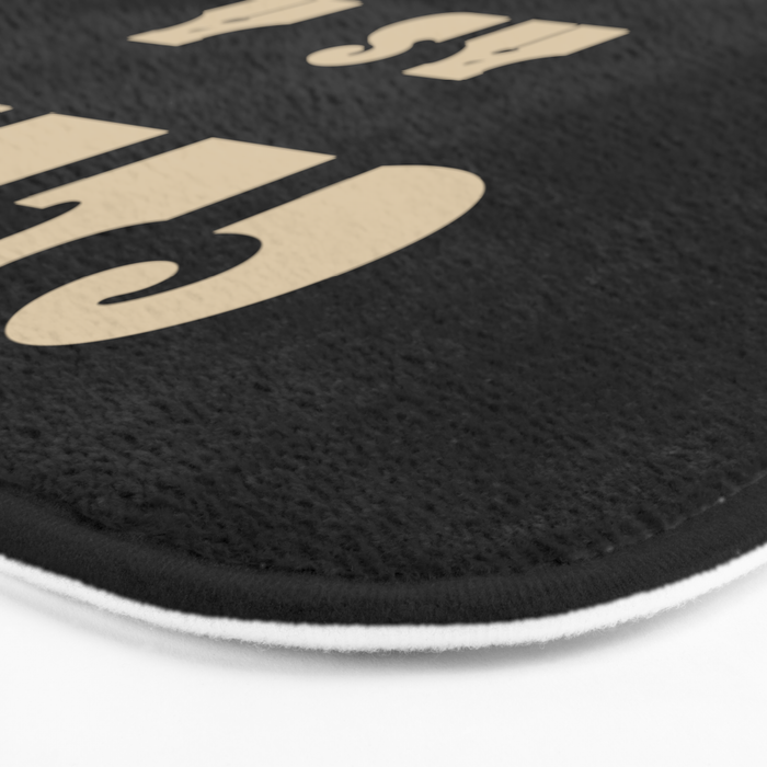 Clean as a Whistle in Black and Cream Bath Mat Gallery Image 3