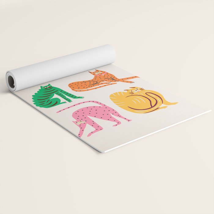 Pop Cats: Modern Collage Pop Art Yoga Mat Gallery Image 2