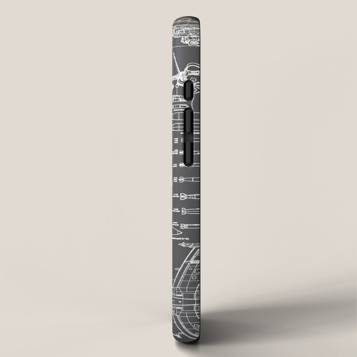 F-18 Blueprints // Charcoal-Grey iPhone Case Gallery Image 2