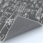 F-18 Blueprints // Charcoal-Grey Rug Gallery Image 4