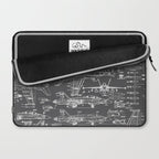 F-18 Blueprints // Charcoal-Grey Laptop Sleeve Gallery Image 2