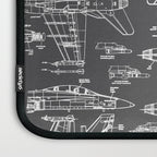 F-18 Blueprints // Charcoal-Grey Laptop Sleeve Gallery Image 3