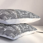 F-18 Blueprints // Charcoal-Grey Pillow Sham Gallery Image 3
