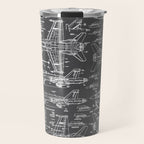 F-18 Blueprints // Charcoal-Grey Travel Mug Gallery Image 1