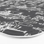 F-18 Blueprints // Charcoal-Grey Bath Mat Gallery Image 3