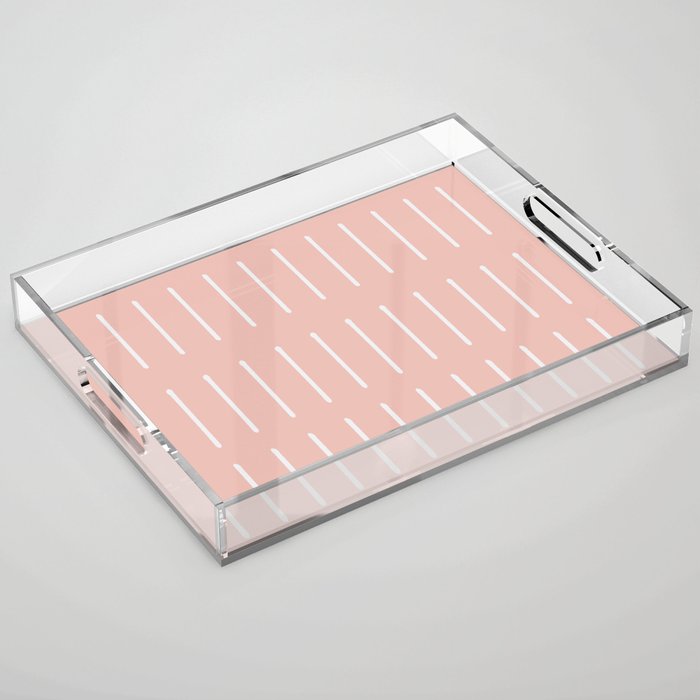 Mudcloth (Blush) Acrylic Tray Gallery Image 1