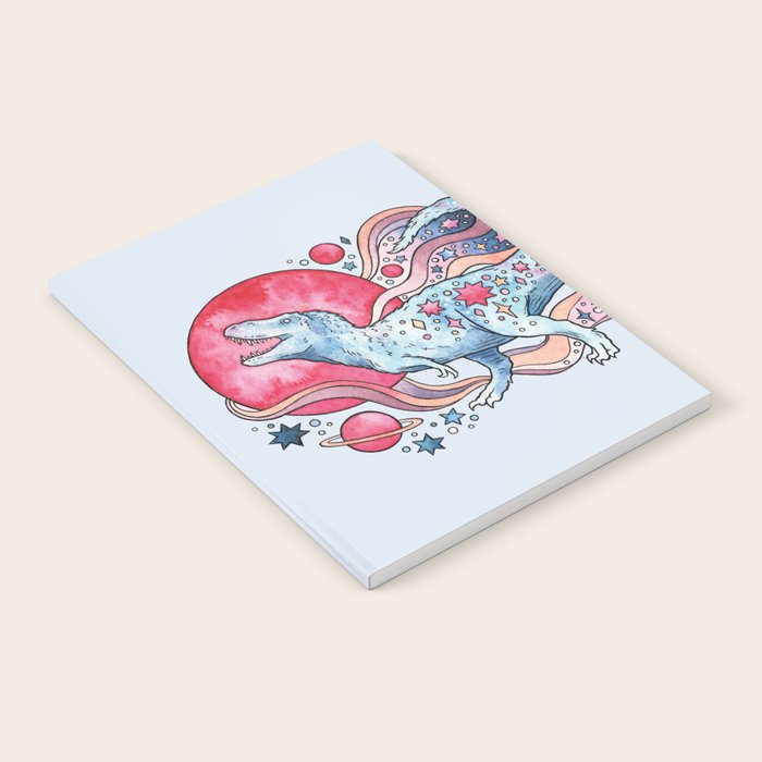 Star Rex | Cosmic Dinosaur Watercolor Notebook Gallery Image 2