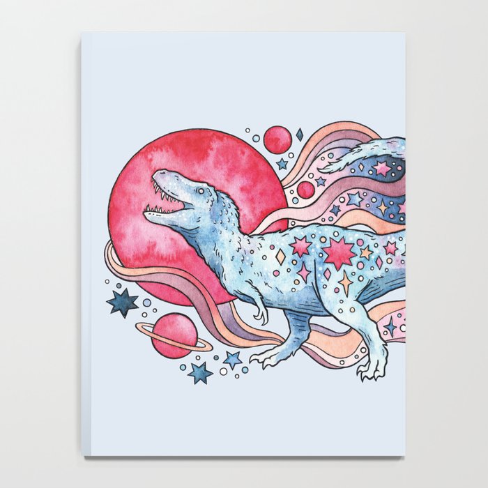 Star Rex | Cosmic Dinosaur Watercolor Notebook Gallery Image 4
