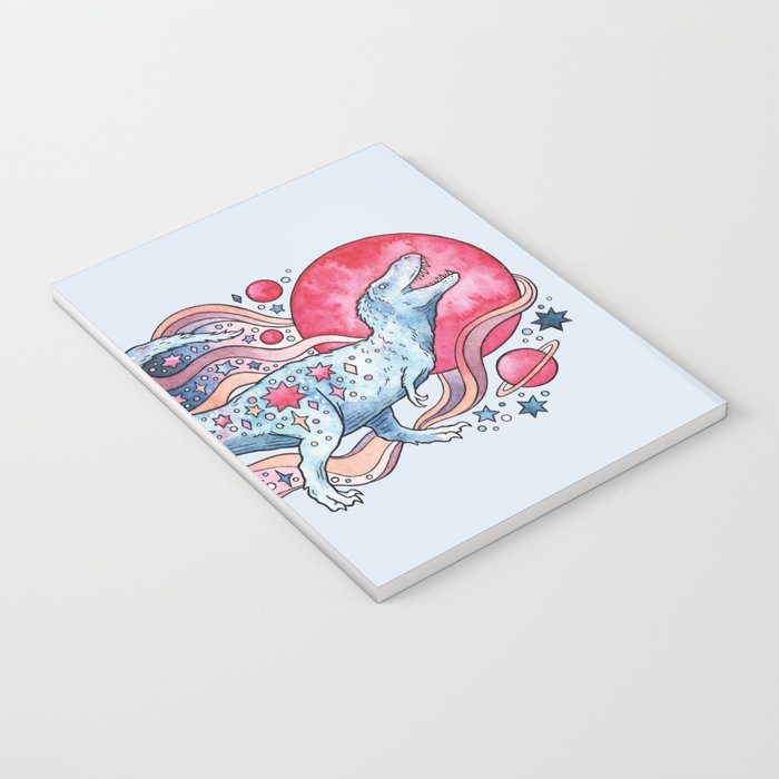 Star Rex | Cosmic Dinosaur Watercolor Notebook Gallery Image 3
