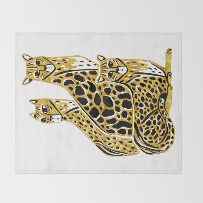 Gold Cheetahs Throw Blanket Gallery Image 2