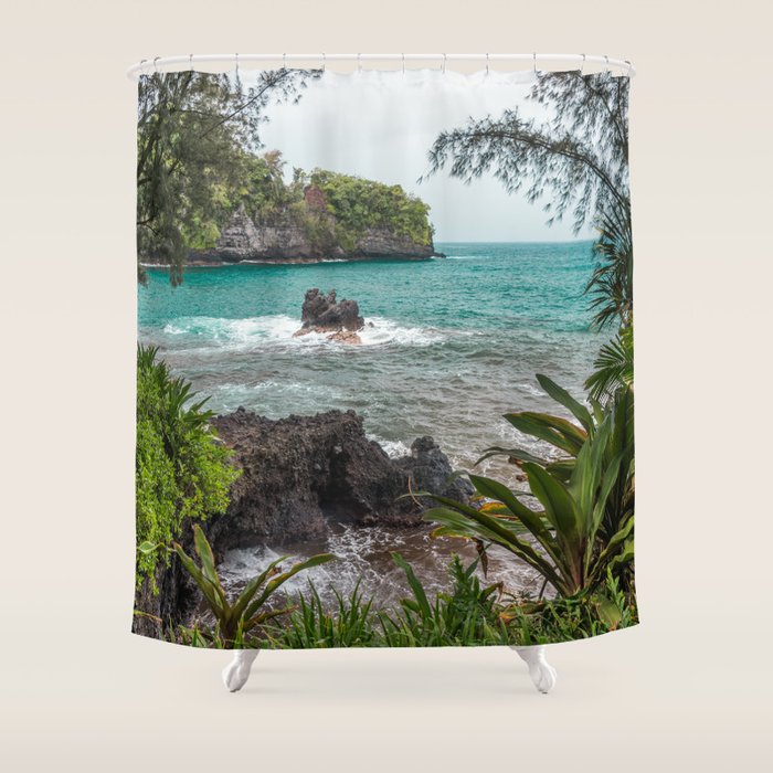Hawaiian Turquoise Cove Shower Curtain Gallery Image 1