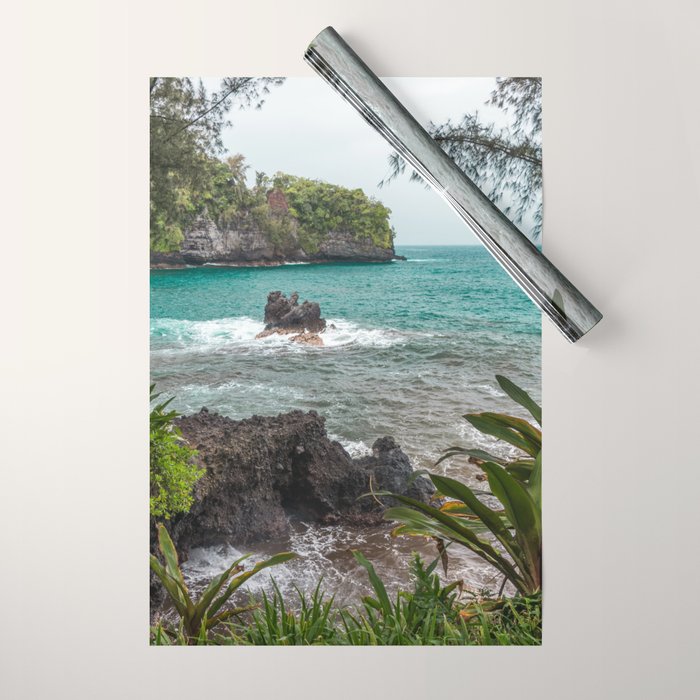 Hawaiian Turquoise Cove Wrapping Paper Gallery Image 1