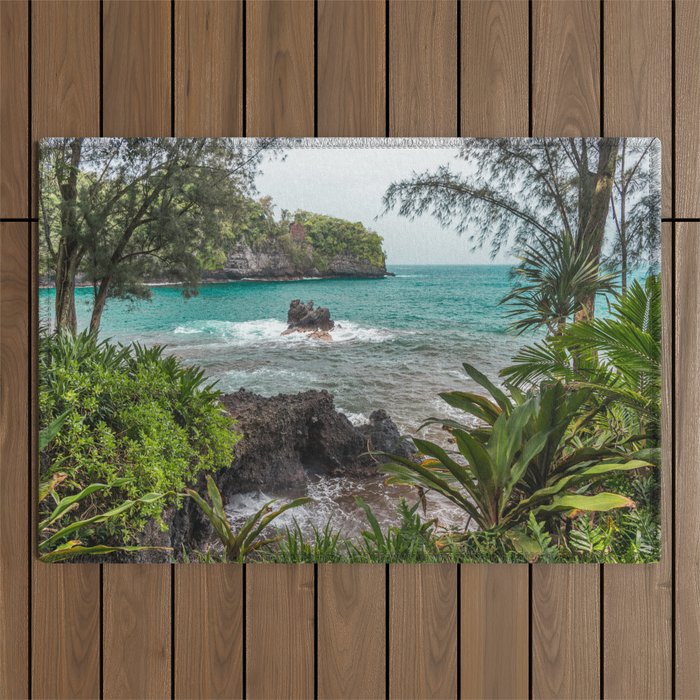 Hawaiian Turquoise Cove Outdoor Rug Gallery Image 1