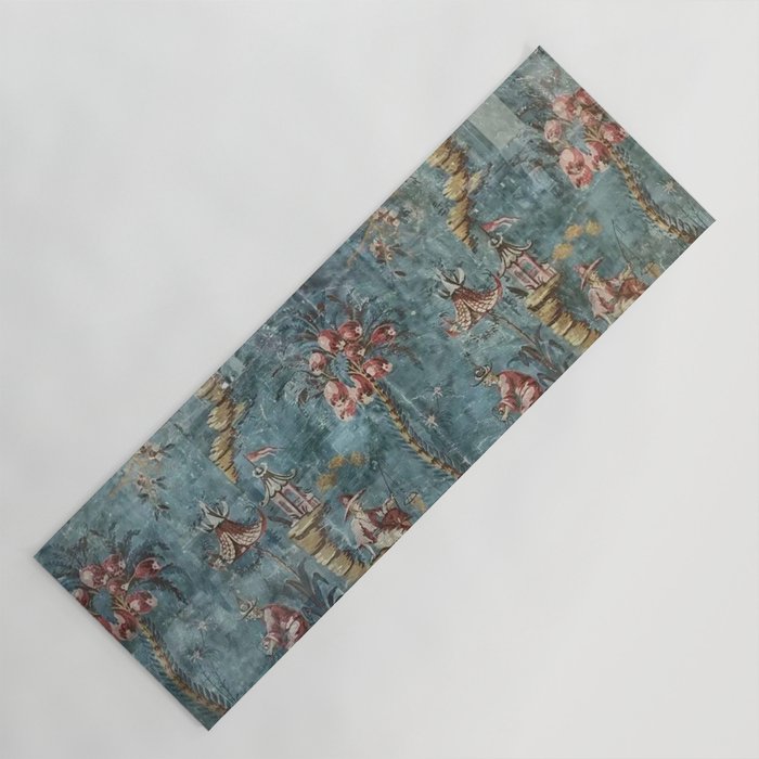 Antique Italian Chinoiserie 18th Century Fresco Yoga Mat Gallery Image 1