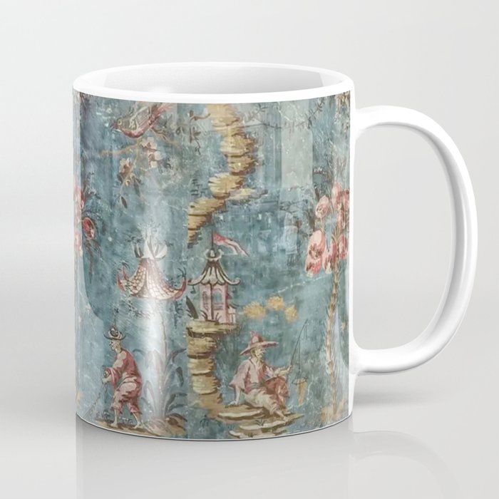 Antique Italian Chinoiserie 18th Century Fresco Coffee Mug Gallery Image 1