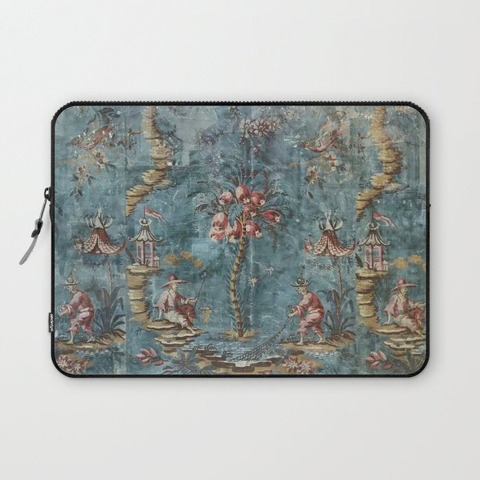 Antique Italian Chinoiserie 18th Century Fresco Laptop Sleeve Gallery Image 1