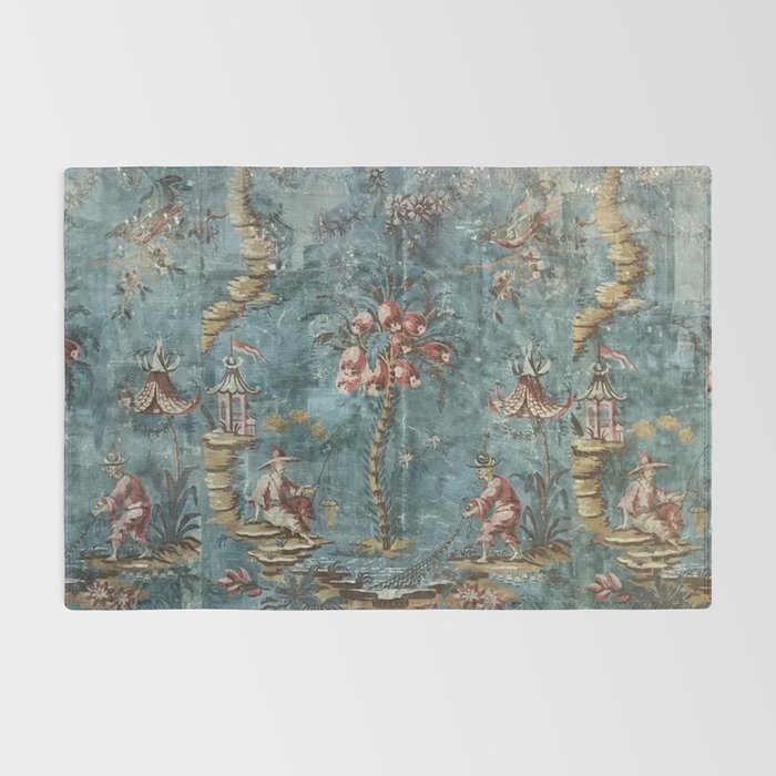 Antique Italian Chinoiserie 18th Century Fresco Rug Gallery Image 2