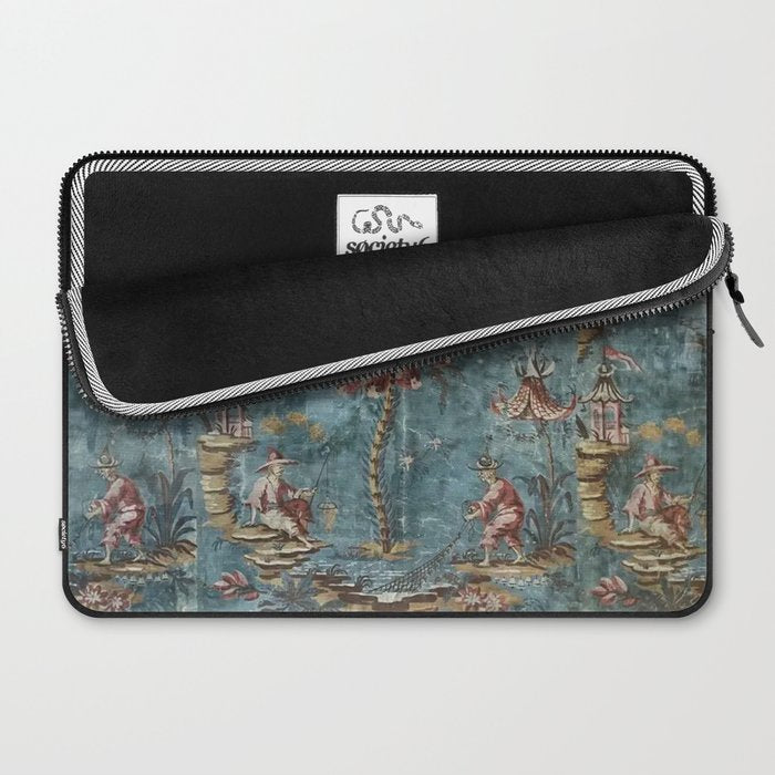 Antique Italian Chinoiserie 18th Century Fresco Laptop Sleeve Gallery Image 2