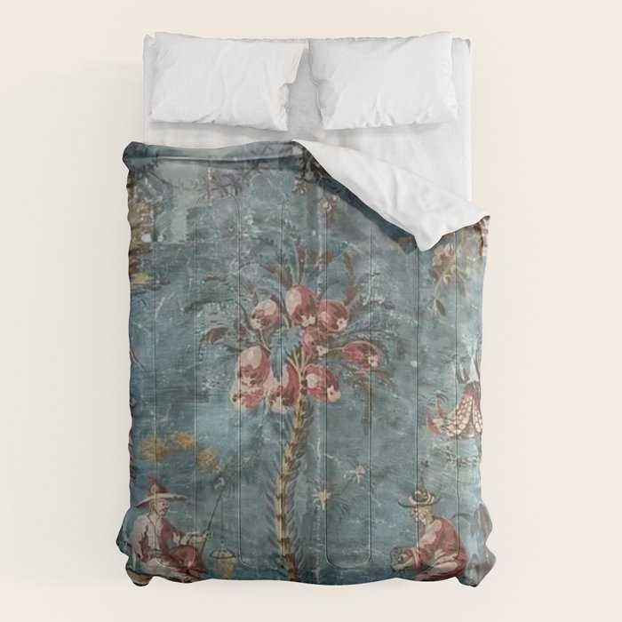 Antique Italian Chinoiserie 18th Century Fresco Comforter Gallery Image 6