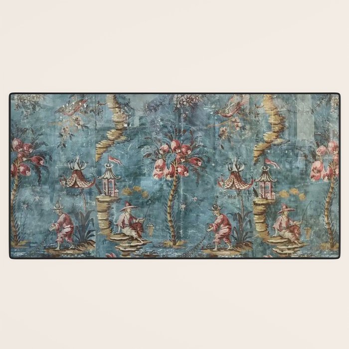 Antique Italian Chinoiserie 18th Century Fresco Desk Mat Gallery Image 3