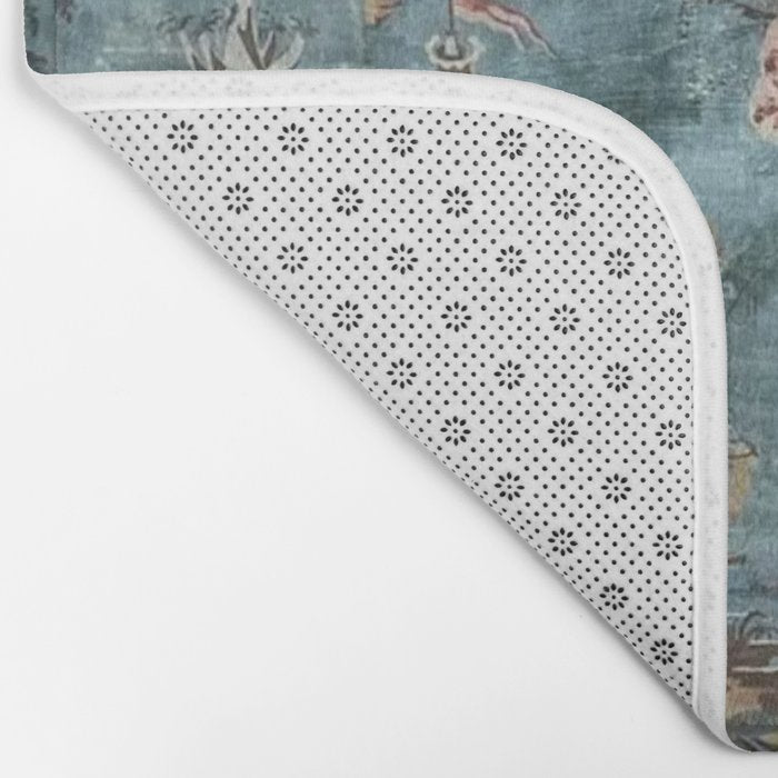 Antique Italian Chinoiserie 18th Century Fresco Bath Mat Gallery Image 2