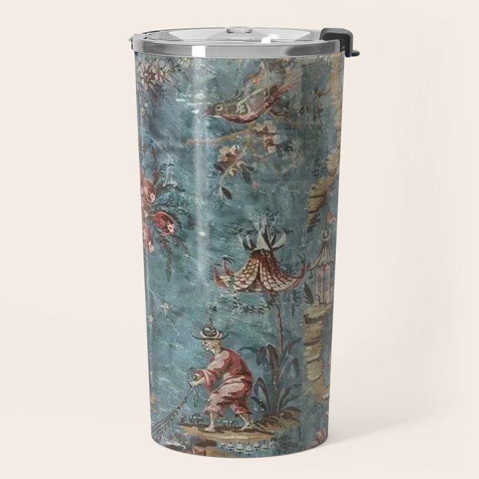 Antique Italian Chinoiserie 18th Century Fresco Travel Mug Gallery Image 2