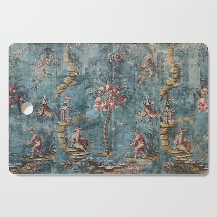 Antique Italian Chinoiserie 18th Century Fresco Cutting Board Gallery Image 1