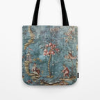 Antique Italian Chinoiserie 18th Century Fresco Tote Bag Gallery Image 1
