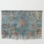 Antique Italian Chinoiserie 18th Century Fresco Wall Hanging Gallery Image 1