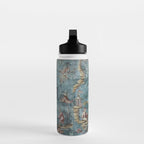 Antique Italian Chinoiserie 18th Century Fresco Water Bottle Gallery Image 3